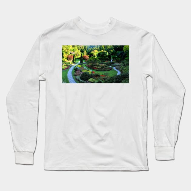 Butchart Gardens 1 Long Sleeve T-Shirt by charlesk